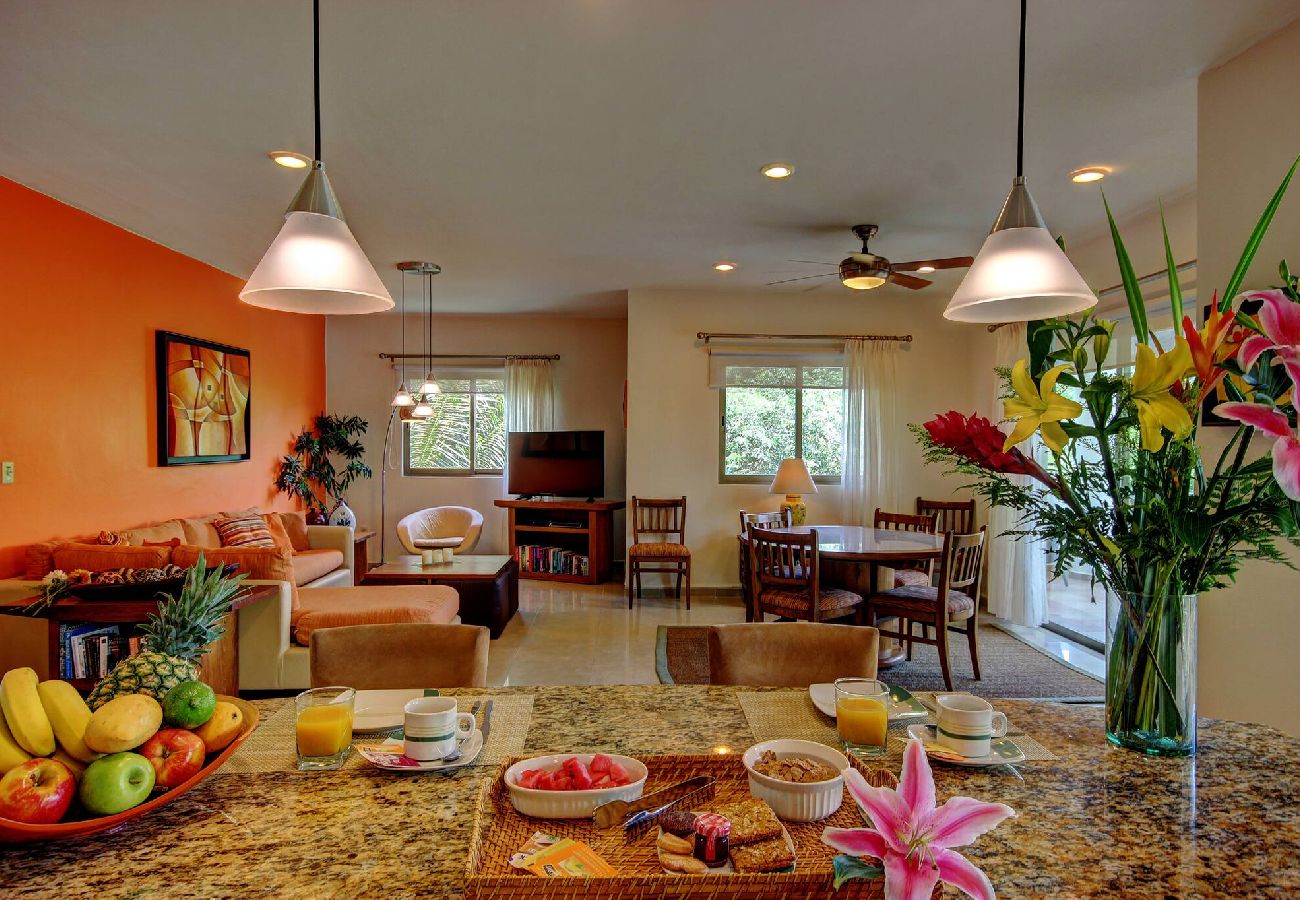 Apartahotel en Playa del Carmen - P308. Palmar del Sol Penthouse 2Rec Vista Jardin.