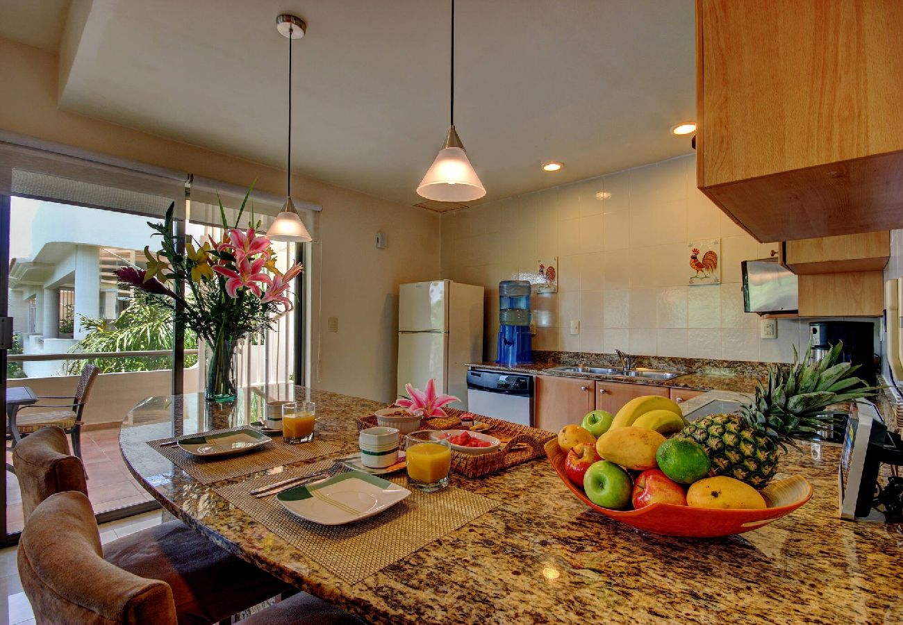 Apartahotel en Playa del Carmen - P308. Palmar del Sol Penthouse 2Rec Vista Jardin.