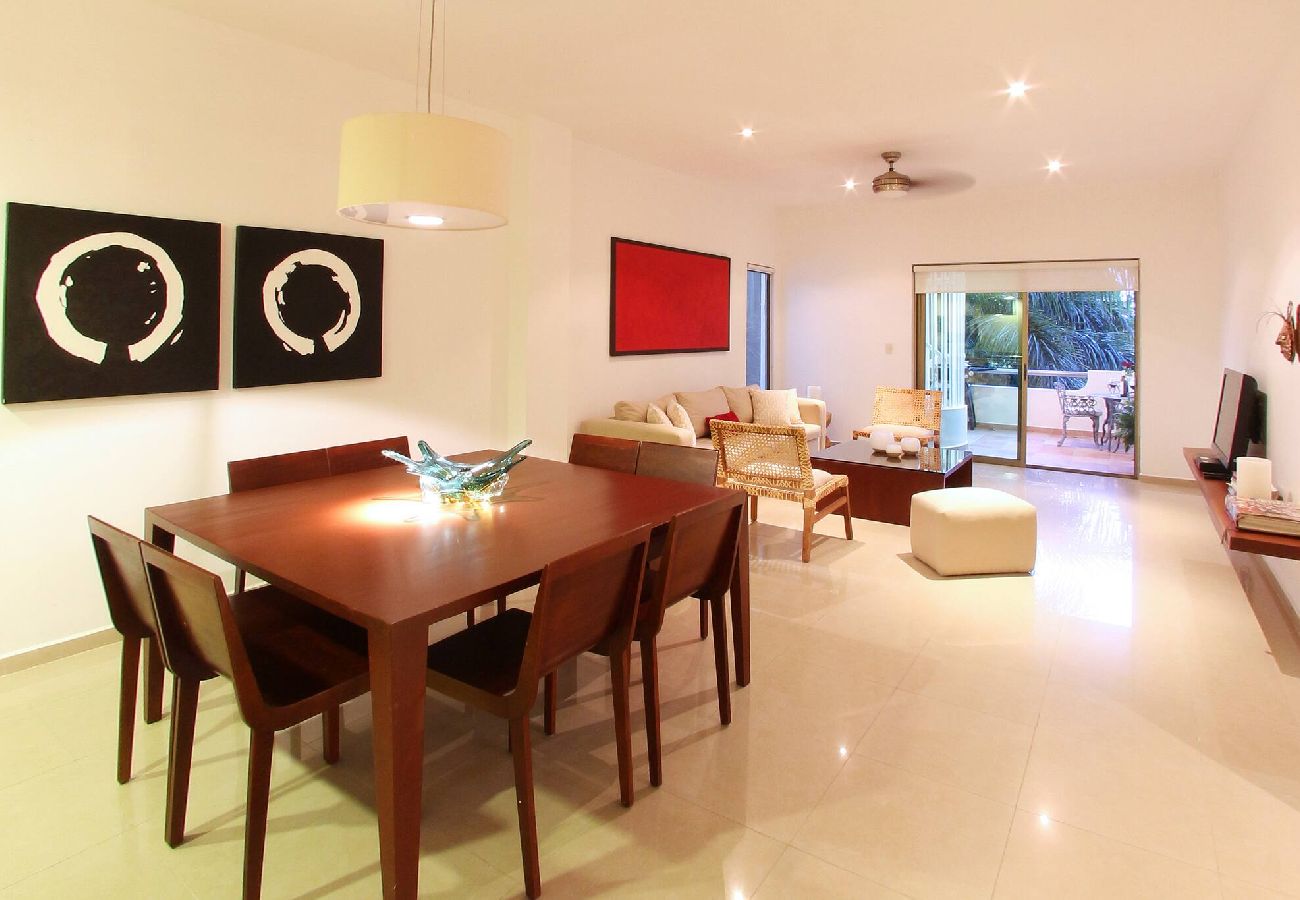 Departamento en Playa del Carmen - P304. Palmar del Sol Penthouse 3Rec Vista Jardin.