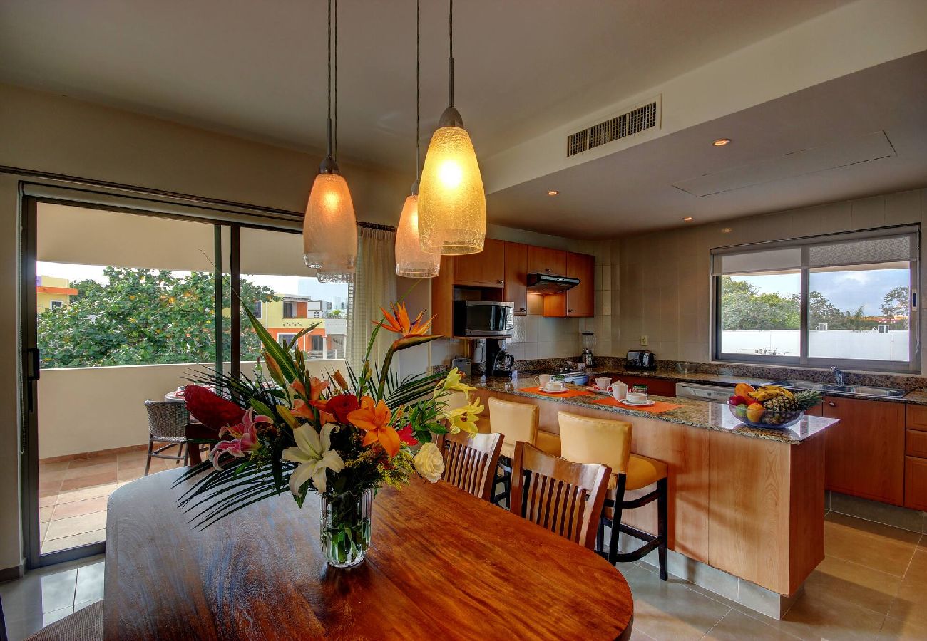 Departamento en Playa del Carmen - P305. Palmar del Sol Penthouse 2Rec Vista 5ta Ave.