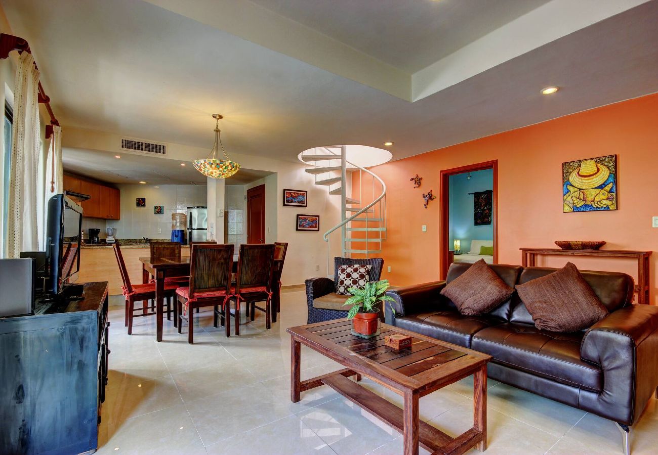 Departamento en Playa del Carmen - P306. Palmar del Sol Penthouse 2Rec Vista Interior