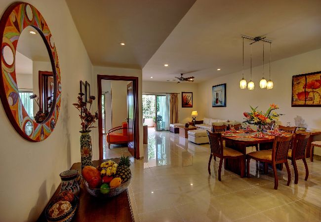 Departamento en Playa del Carmen - P303. Palmar del Sol Penthouse 2Rec Vista jardin.