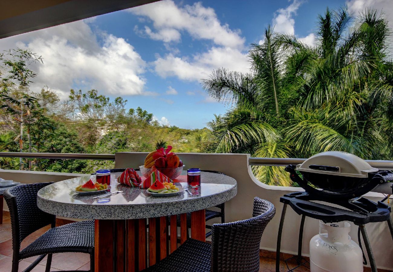 Departamento en Playa del Carmen - P303. Palmar del Sol Penthouse 2Rec Vista jardin.