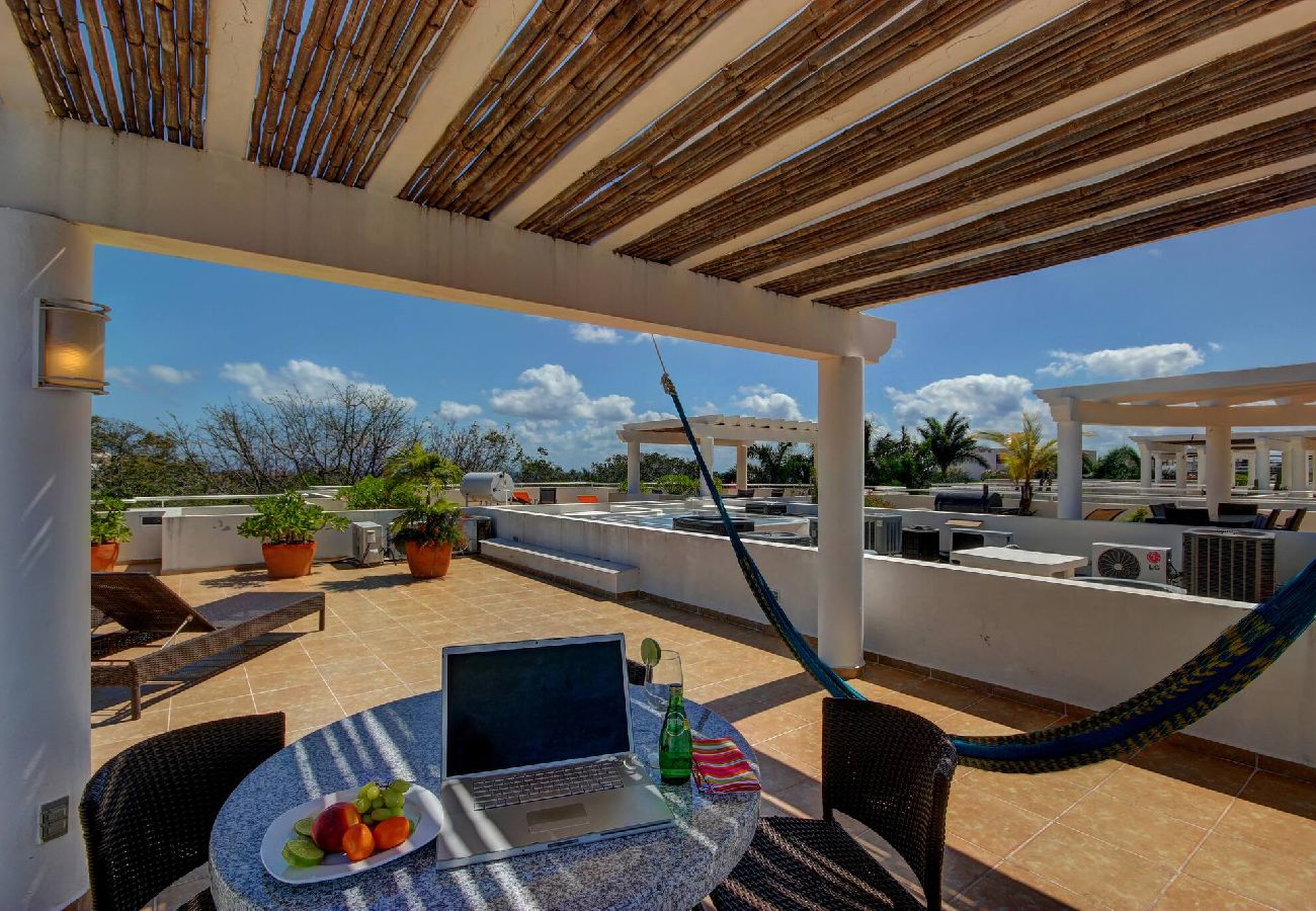 Departamento en Playa del Carmen - P307. Palmar del Sol Penthouse 2Rec Vista 5ta Ave.