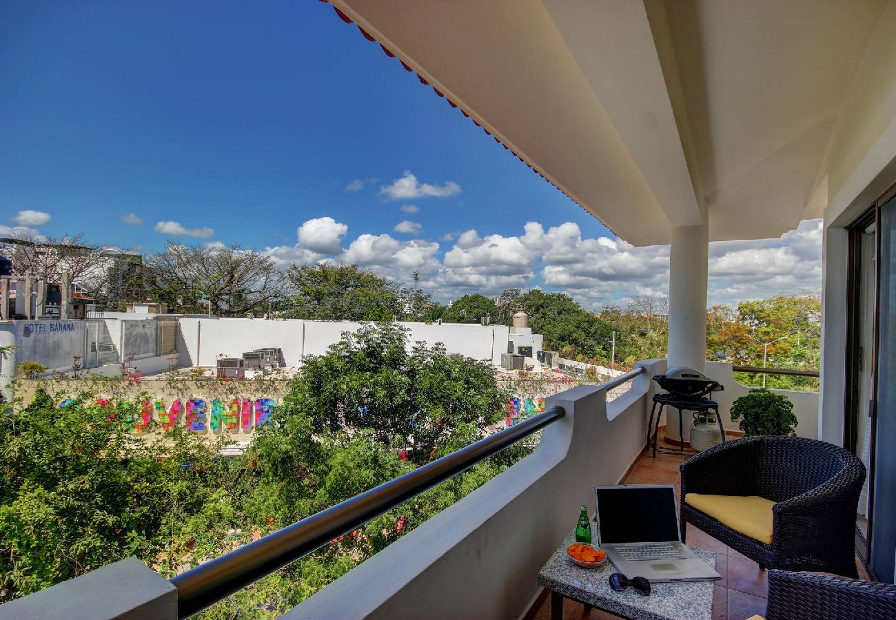 Departamento en Playa del Carmen - P307. Palmar del Sol Penthouse 2Rec Vista 5ta Ave.