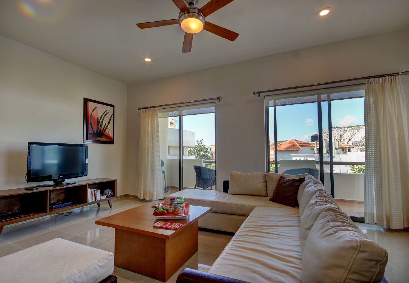 Departamento en Playa del Carmen - P307. Palmar del Sol Penthouse 2Rec Vista 5ta Ave.