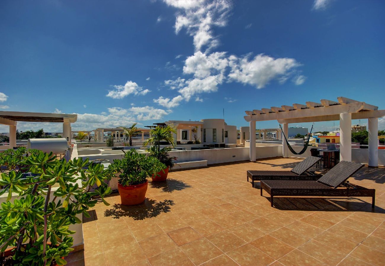 Departamento en Playa del Carmen - P307. Palmar del Sol Penthouse 2Rec Vista 5ta Ave.