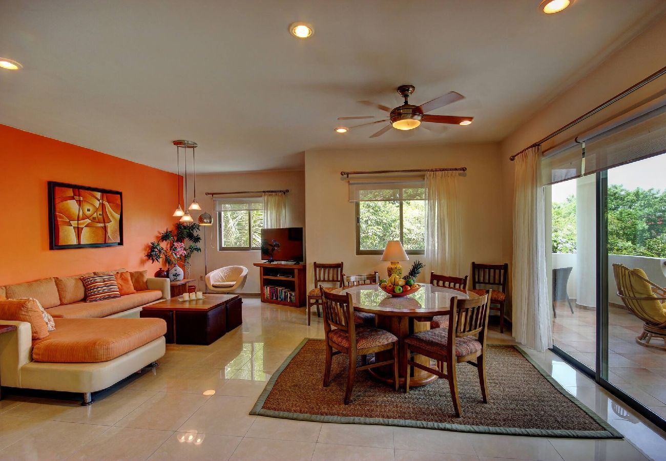 Condohotel in Playa del Carmen - P308. Palmar del Sol Penthouse 2Rec Vista Jardin.