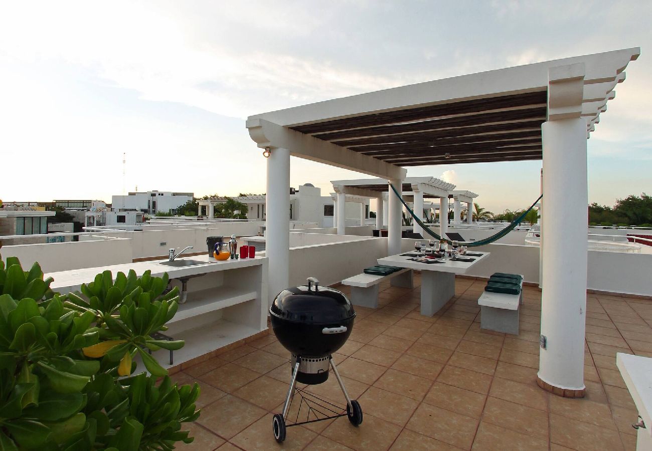 Apartment in Playa del Carmen - P304. Palmar del Sol Penthouse 3Rec Vista Jardin.