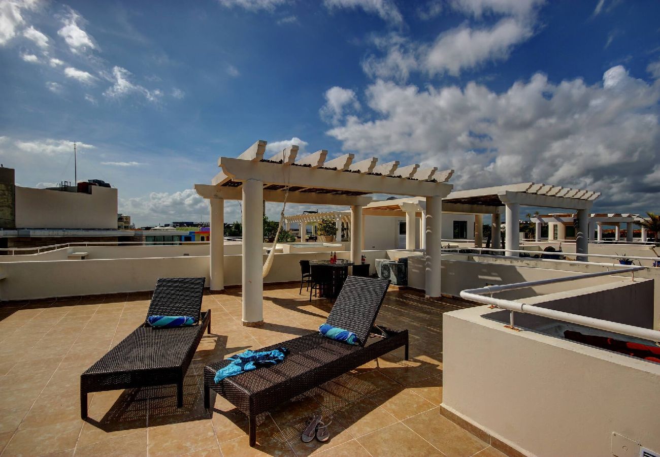 Apartment in Playa del Carmen - P303. Palmar del Sol Penthouse 2Rec Vista jardin.