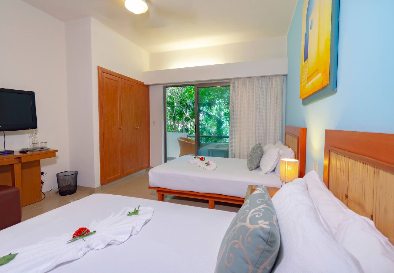 Rent by room in Playa del Carmen - R106. Standard Room 2 Camas.
